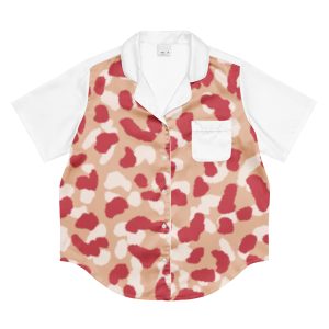 All-over print women’s short sleeve pajama top